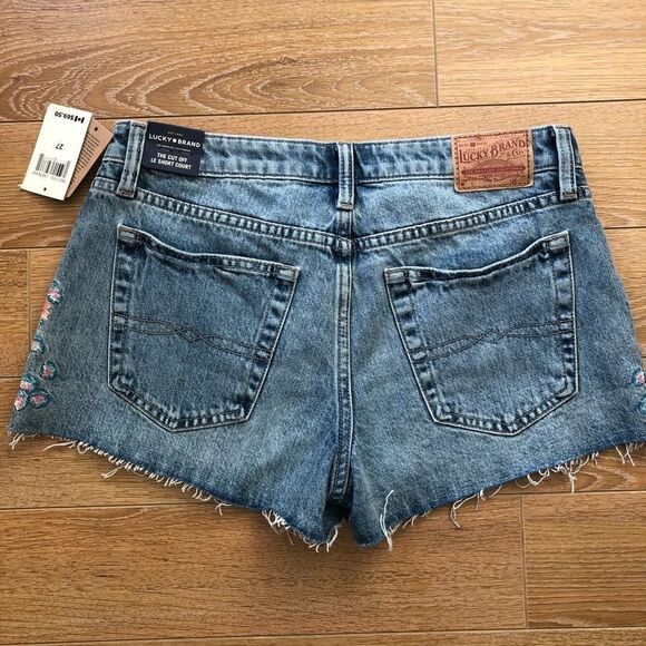NWT-LUCKY Brand The Cut Off Short Flower Power - Picture 3 of 4